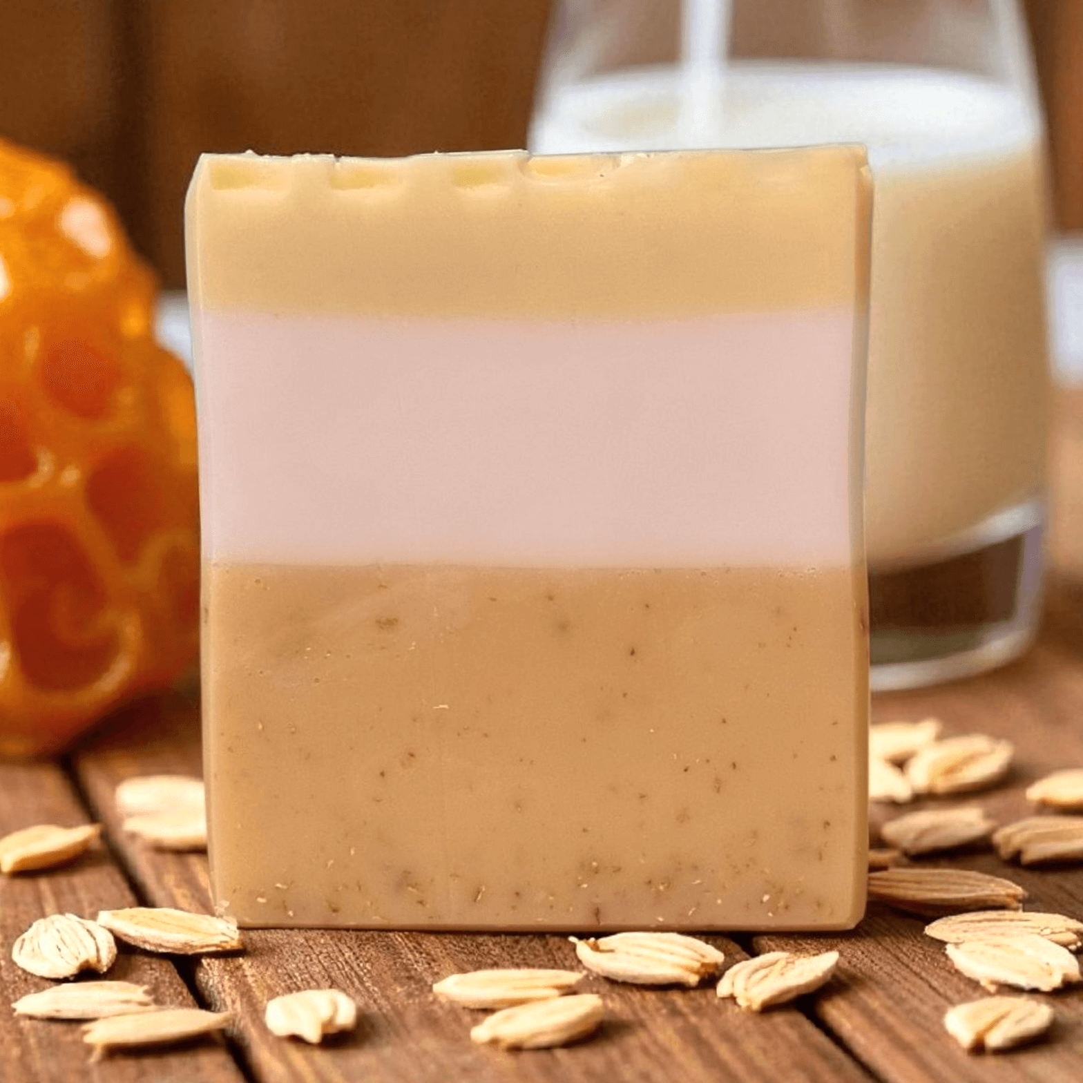 Mild exfoliating oats soap
