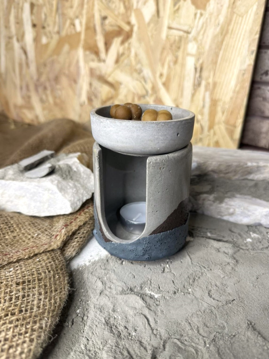 Wax Burner Earth Texture Blue