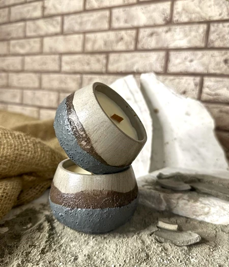 Chiyo Earth Texture Blue Soy Candle