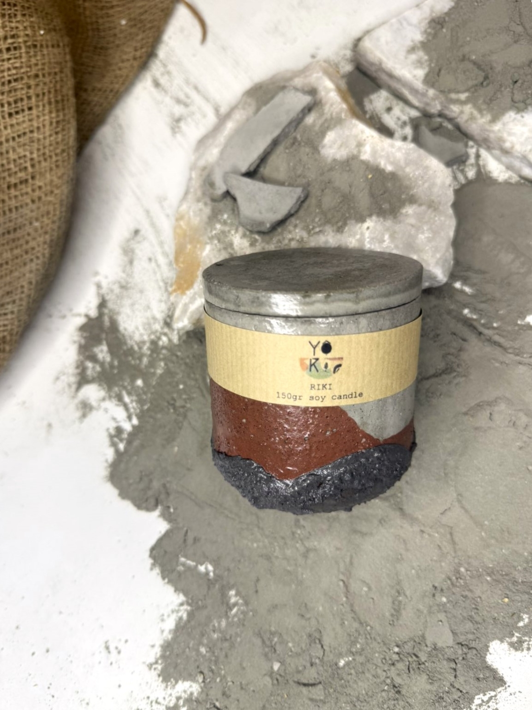 Riki Earth Texture Red Soy Candle