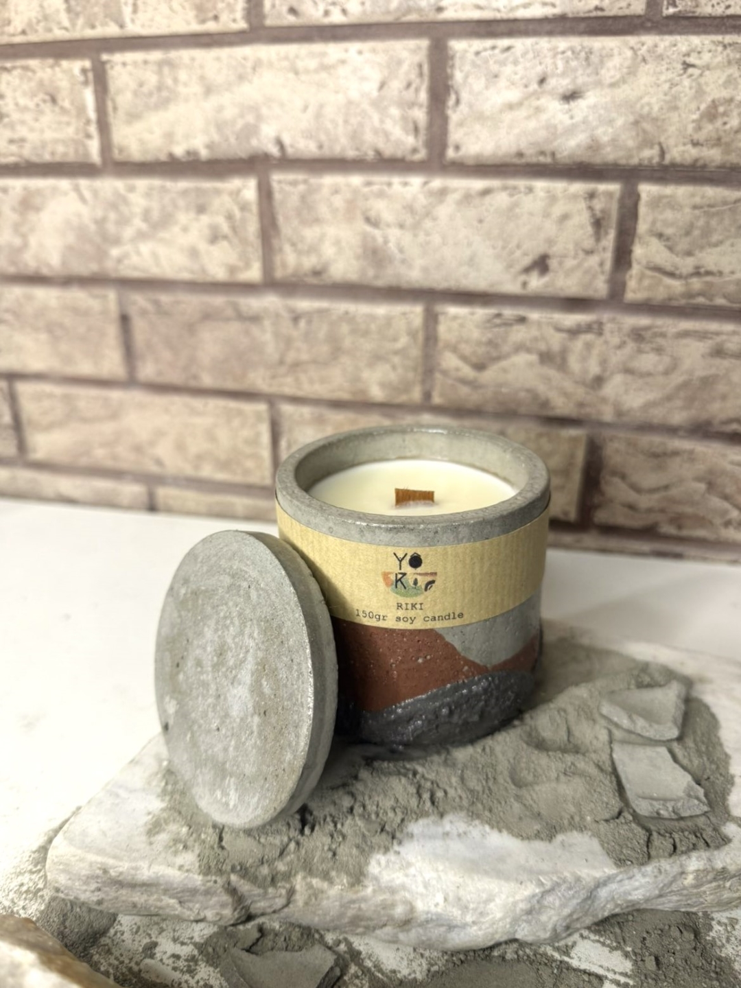 Riki Earth Texture Red Soy Candle