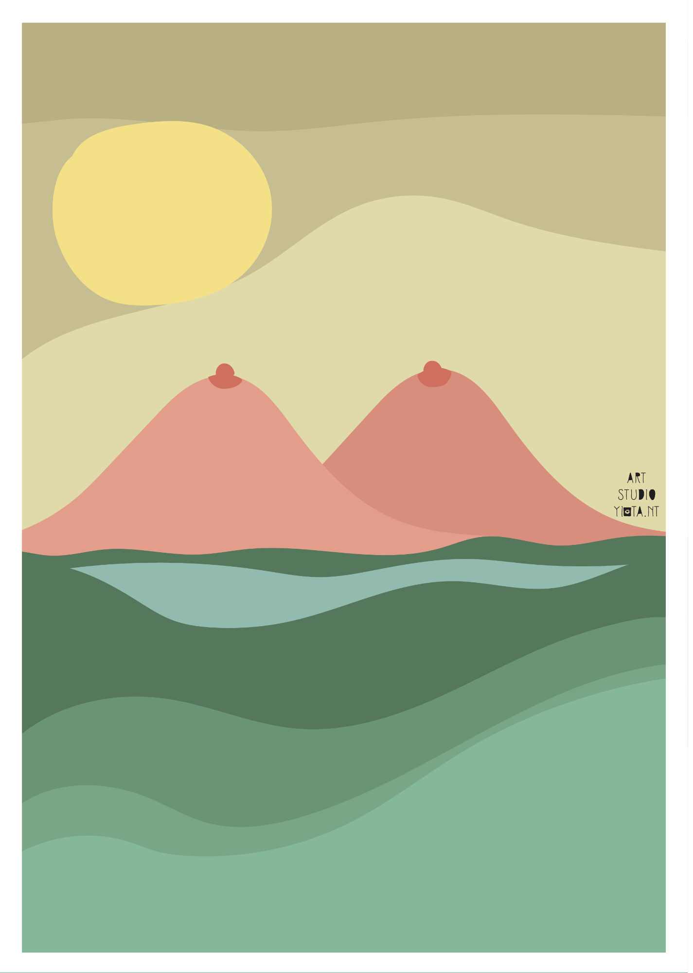 Boobs Mountains Print