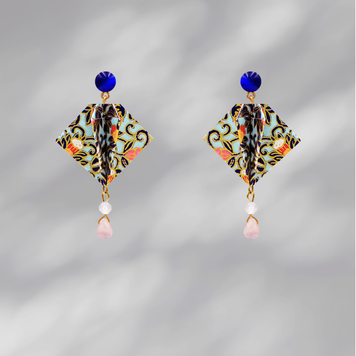 Gardens of Persia Manta Ray Origami Earrings