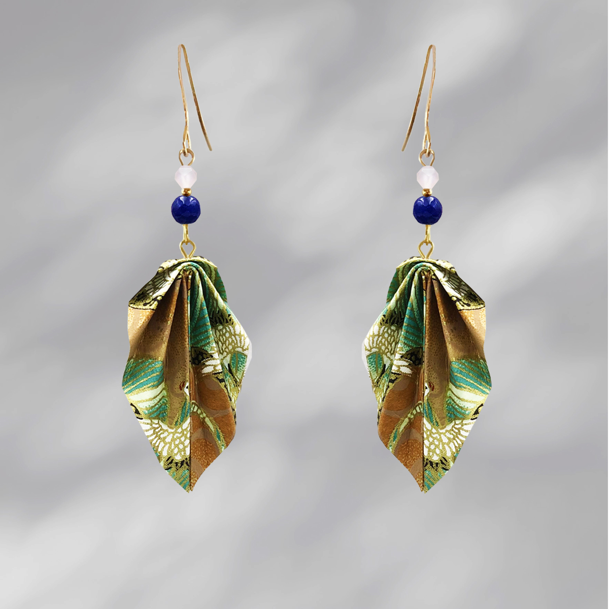 Egyptian Desert Leaf Origami Earrings