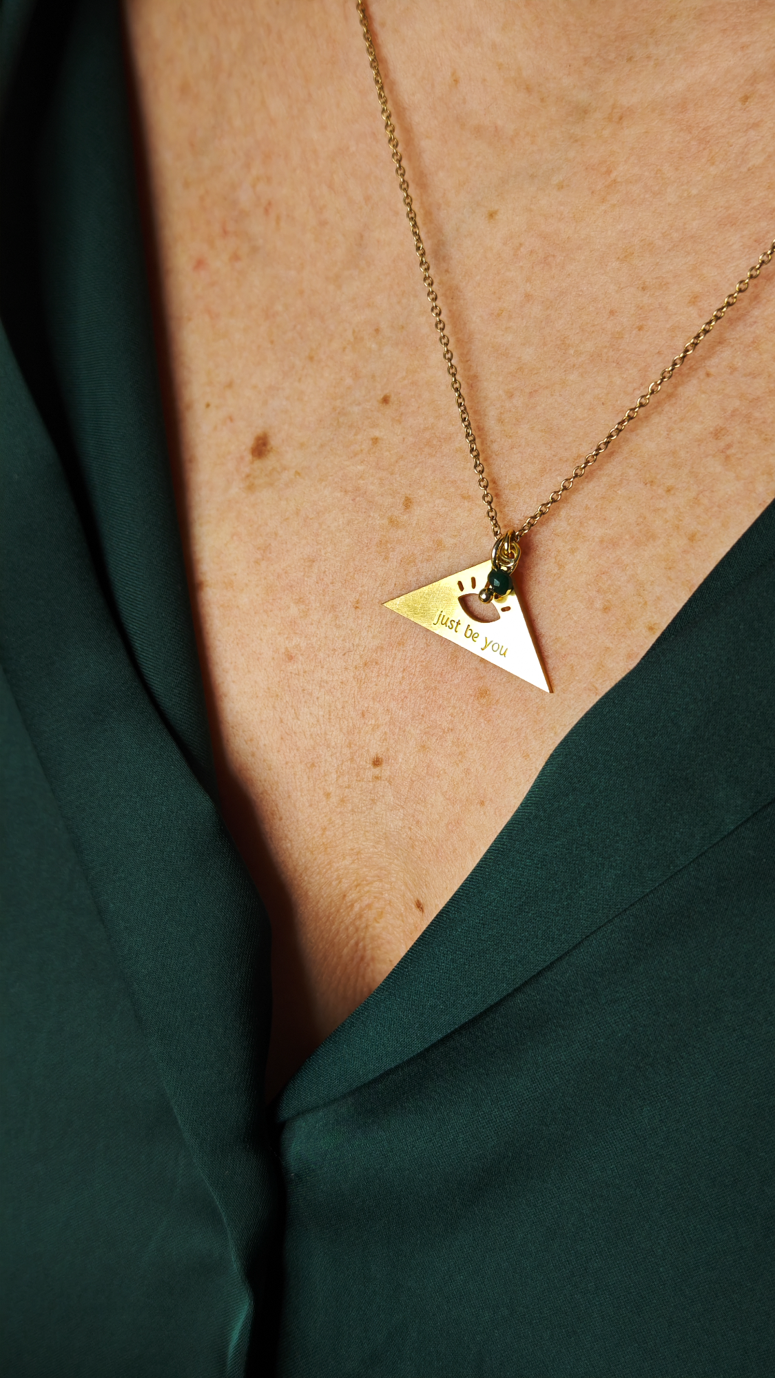 'Just Be You' Triangle Eye Goldplated Necklace