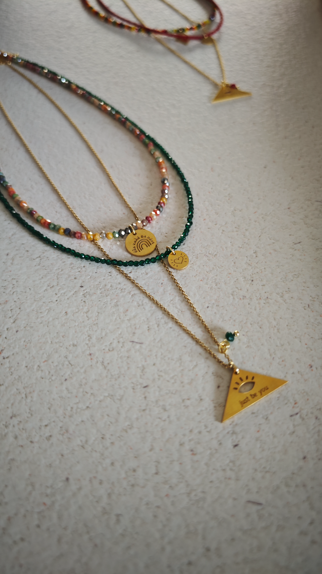 'Just Be You' Triangle Eye Goldplated Necklace