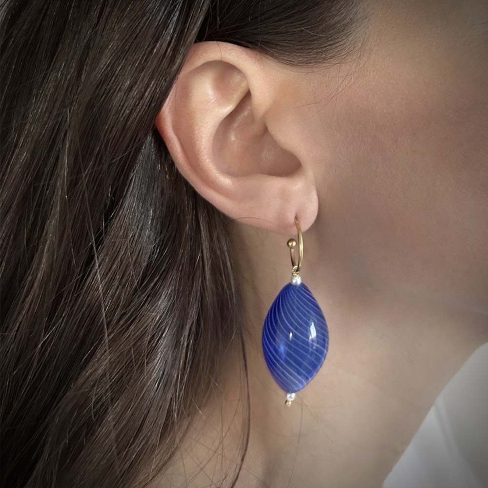 Blue Oval CANDY CRUSH Earrings