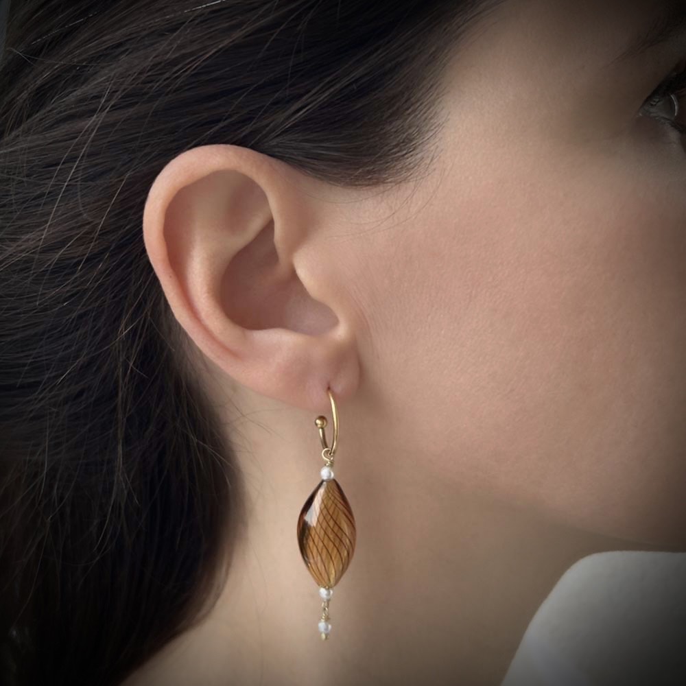 Honey Oval Lantern CANDY CRUSH Earrings