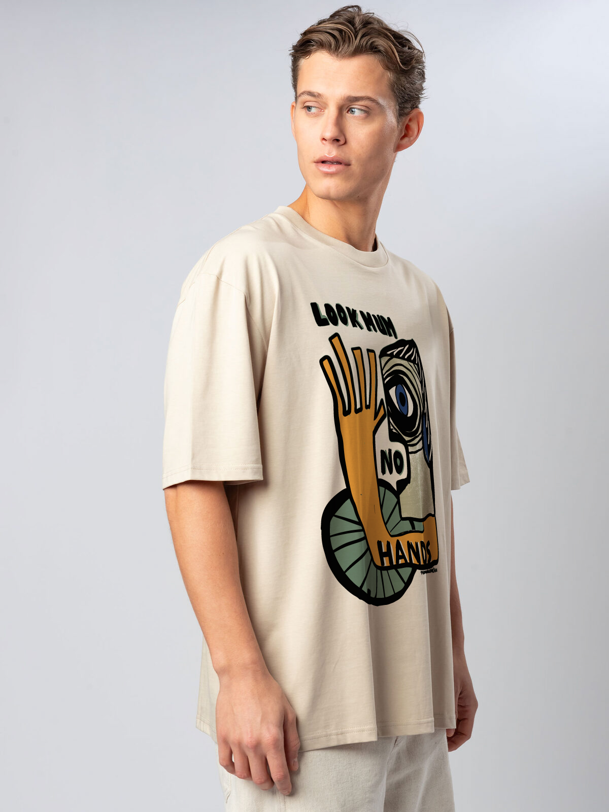 Look mum - No Hands (organic oversized T-shirt )