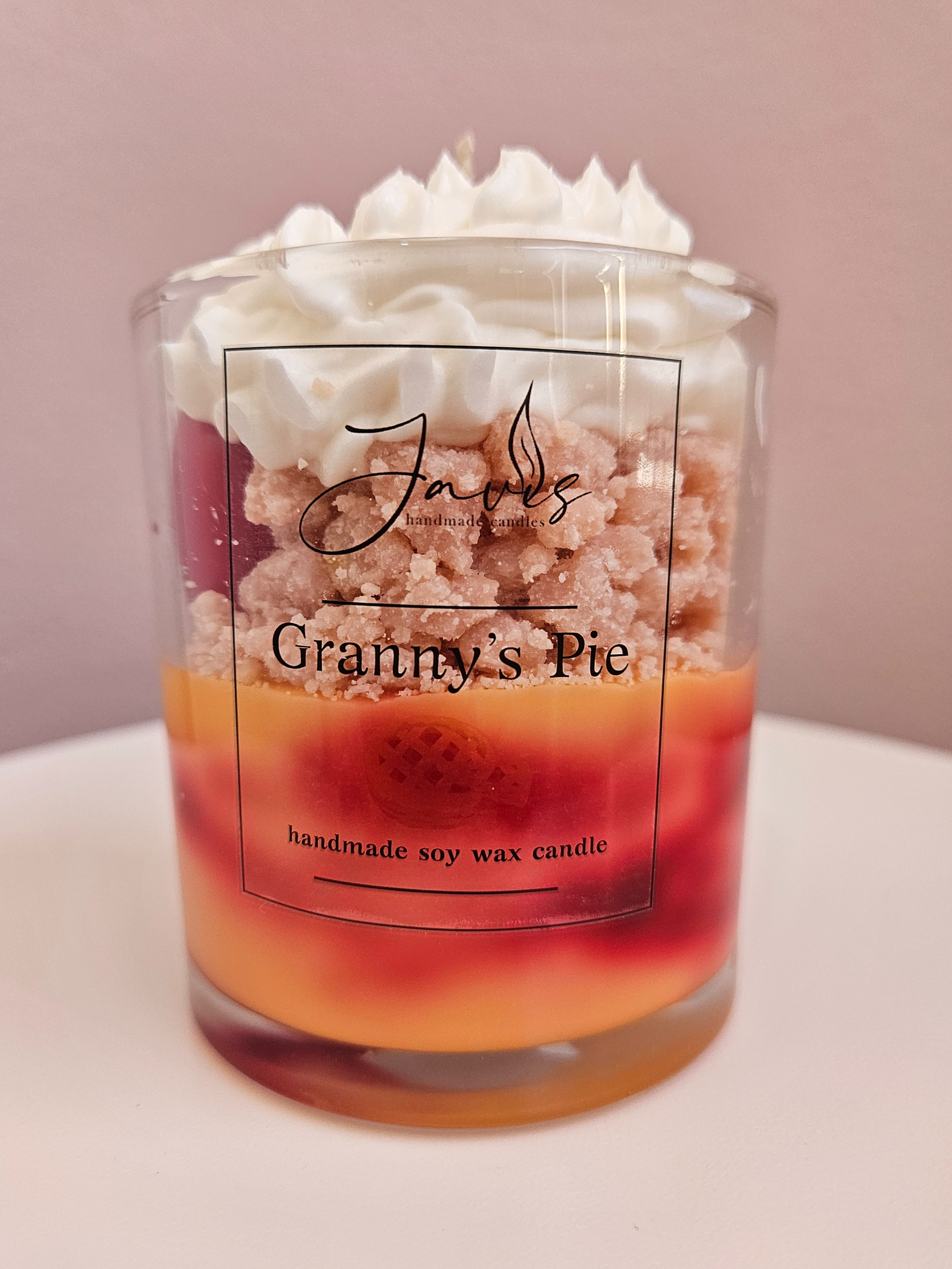 Κερί σόγιας με άρωμα Granny's Pie