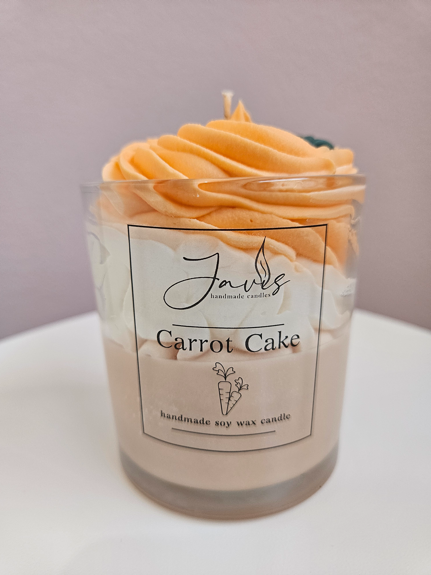 Κερί σόγιας με άρωμα Carrot Cake