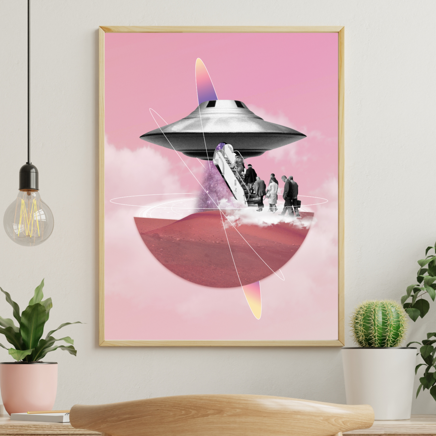 Shall we go ? | Surreal Collage Art Print 