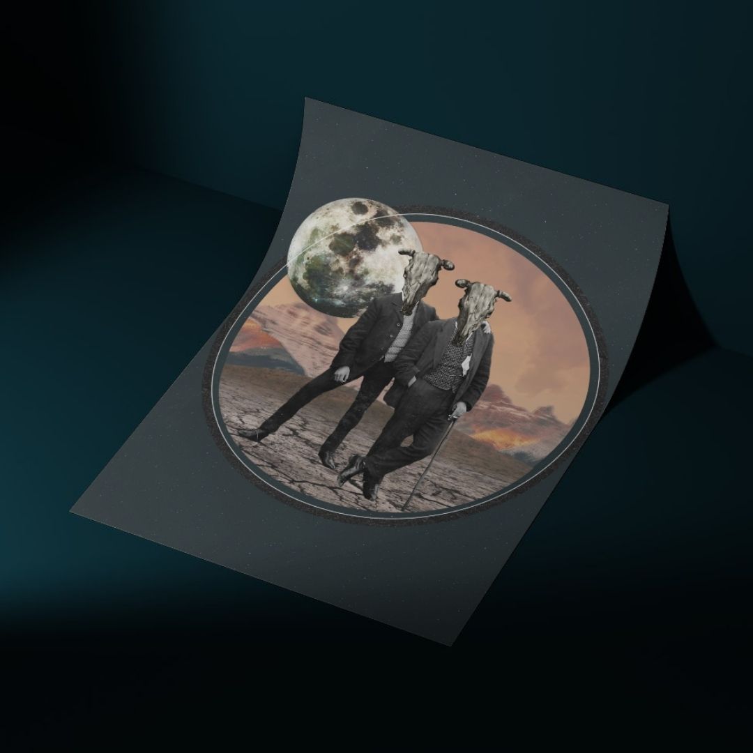 Wild is the wind | Surreal Collage Art Print 