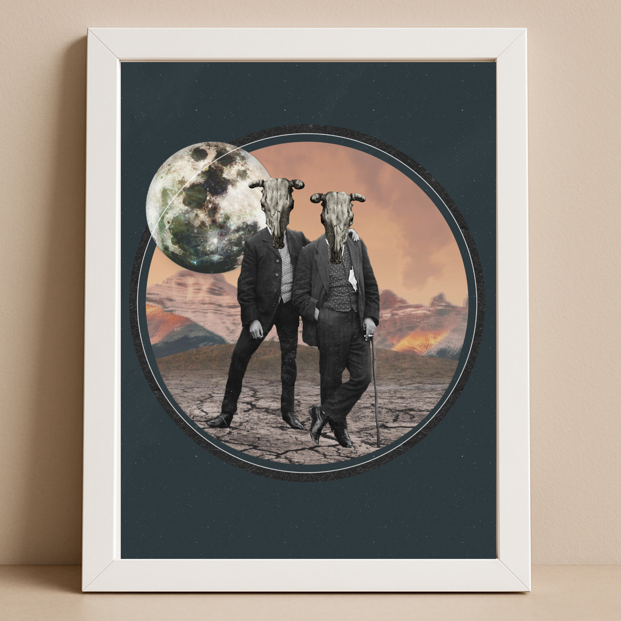 Wild is the wind | Surreal Collage Art Print 