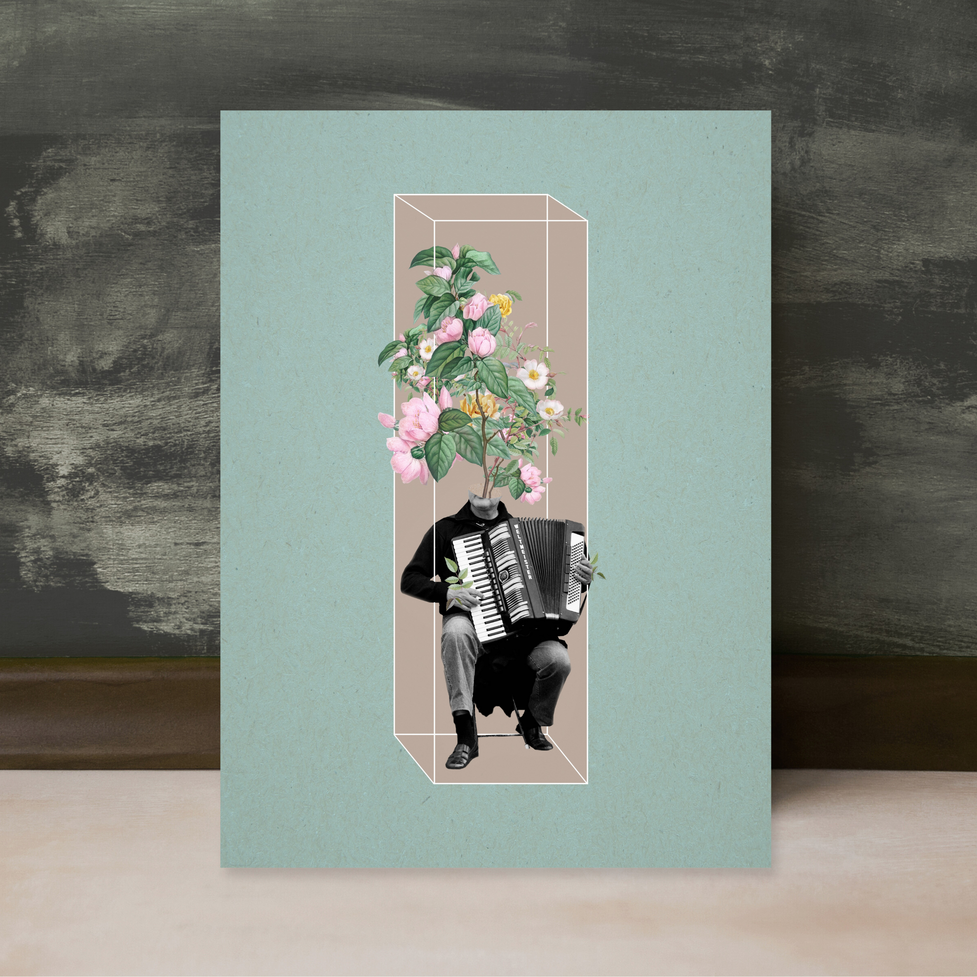 The Garden of Sound | Surreal Collage Art Print 