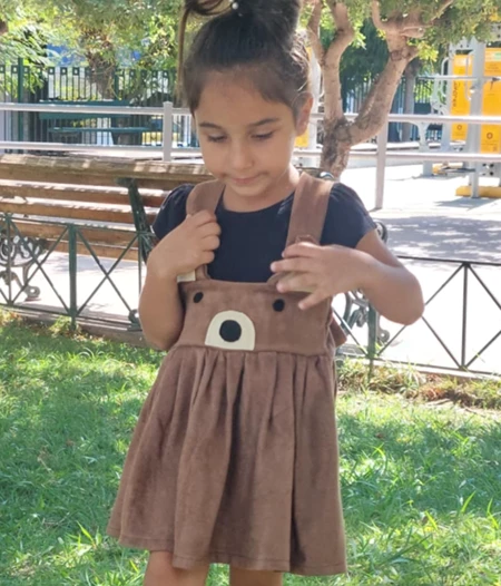 Bear pinafore dress