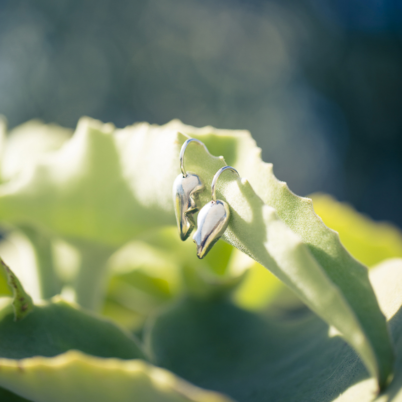 Broken Heart Hoop Earrings-Love You to Death Collection 