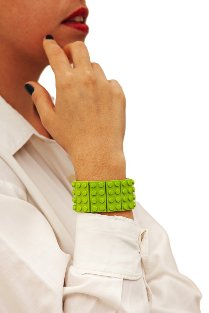 Μονόχρωμο βραχιόλι bricks 2x4