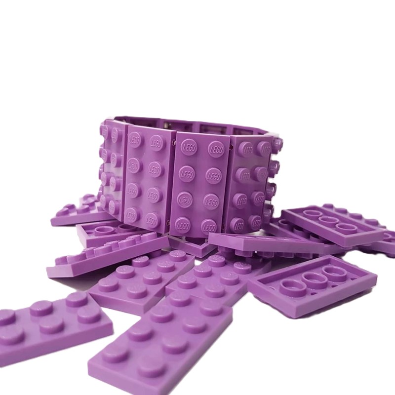 Μονόχρωμο βραχιόλι bricks 2x4