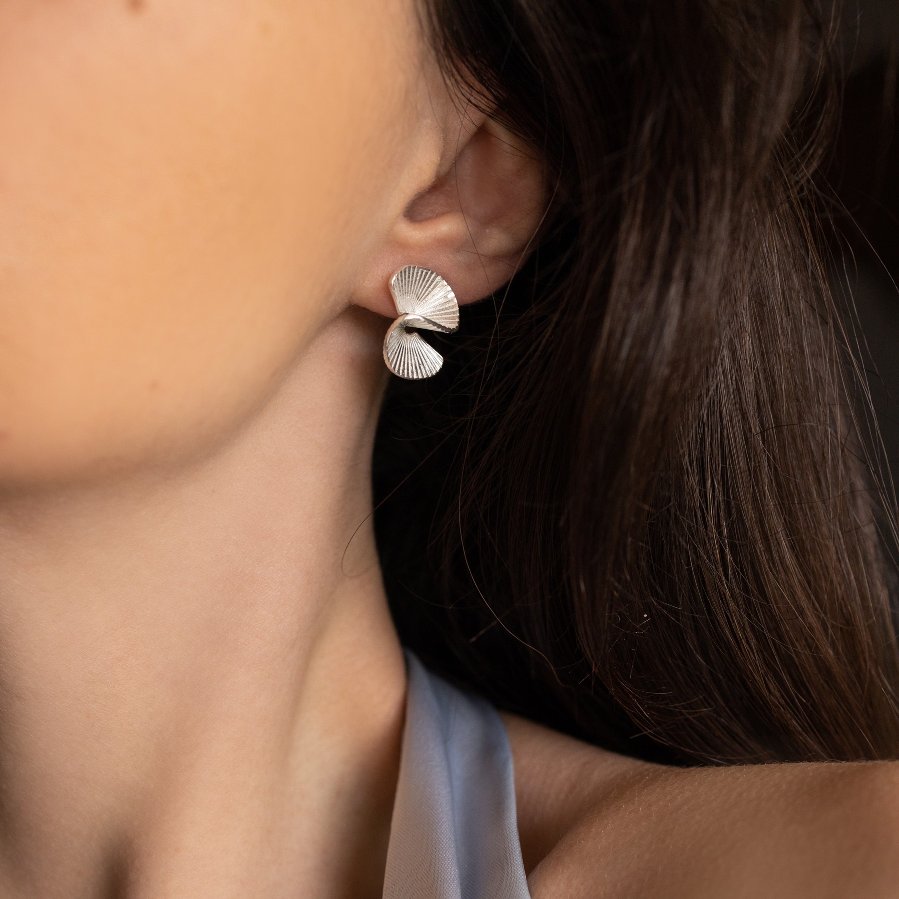 Tear Drop Stud Earrings