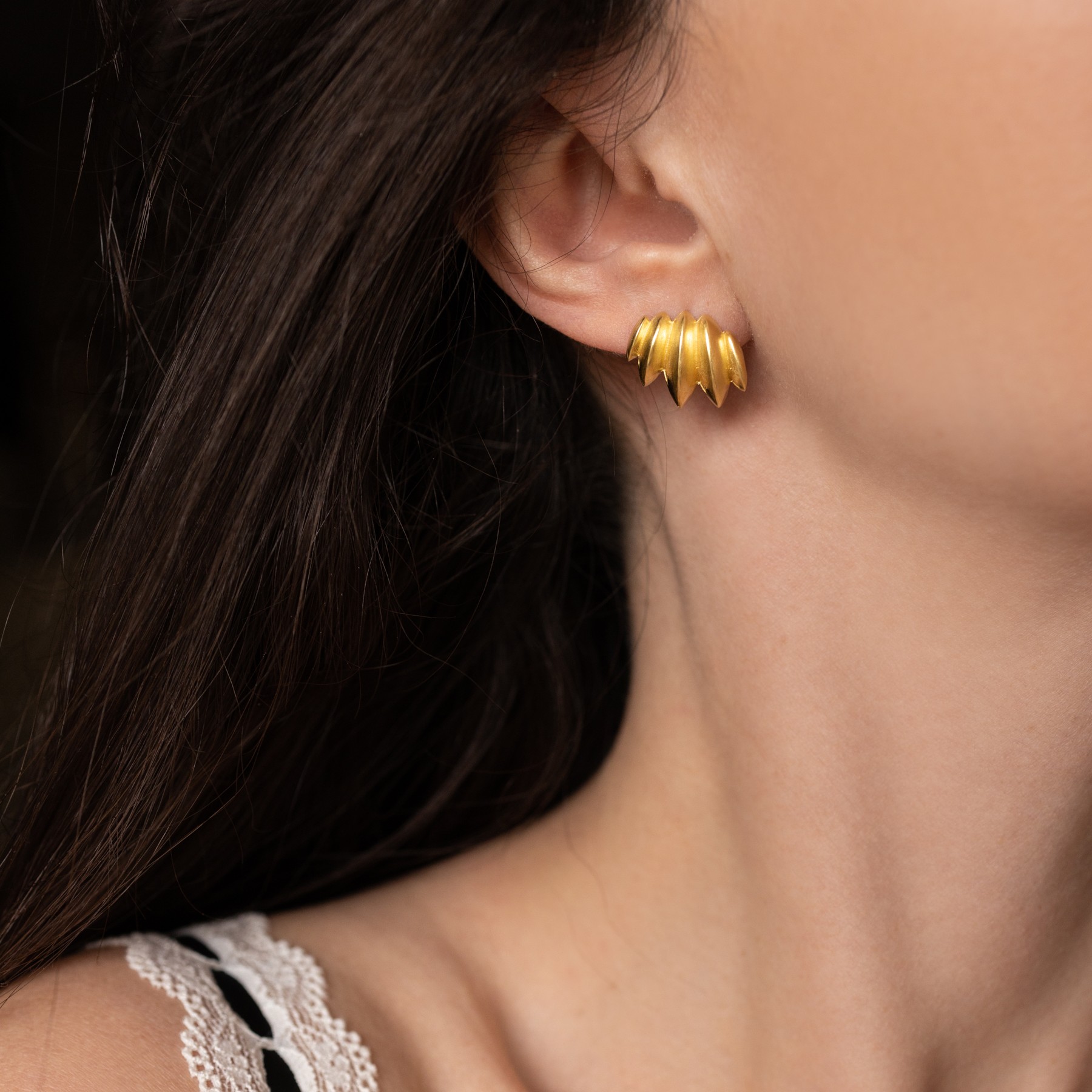 Tear Drop Stud Earrings