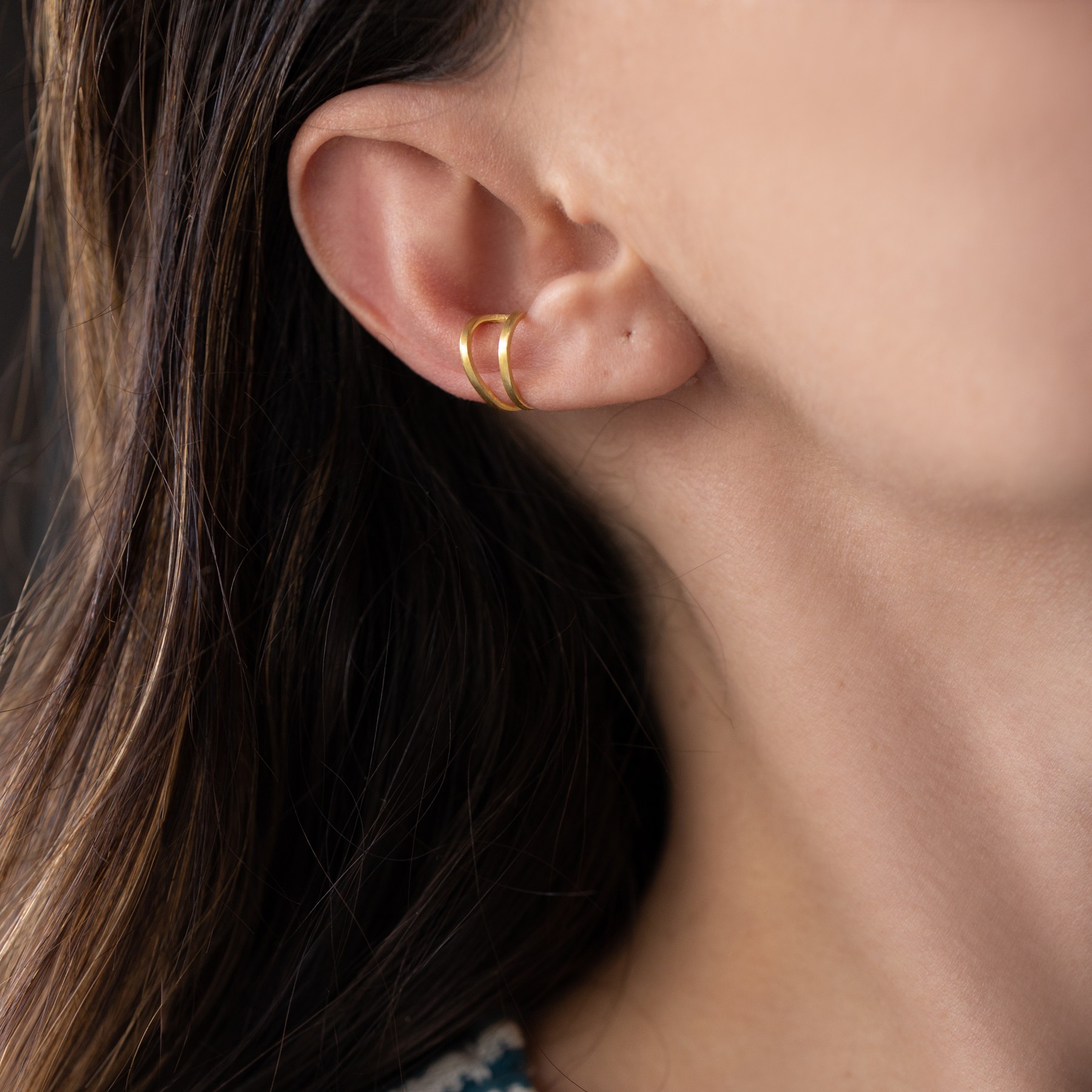 Pyramid Cluster Ear Cuff