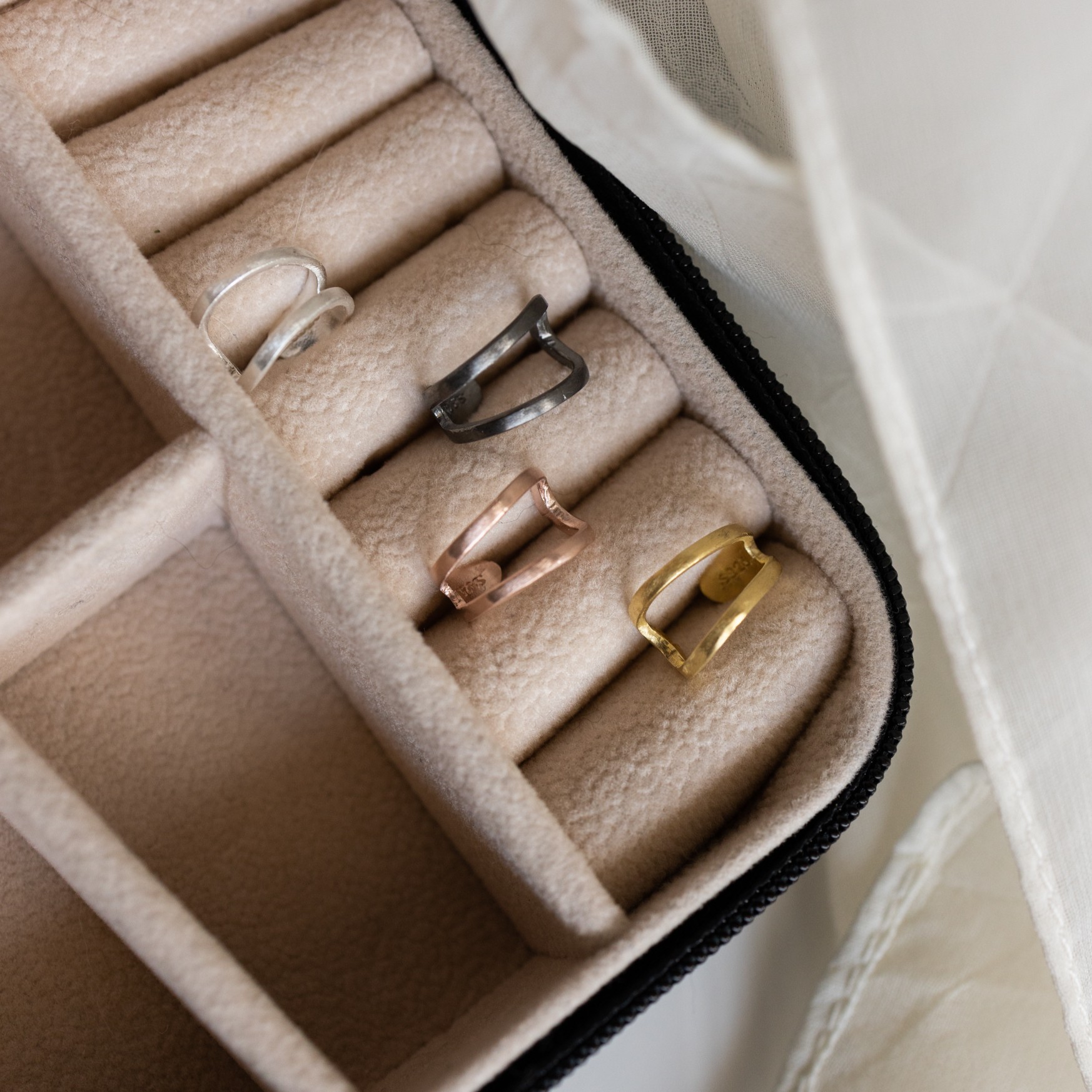 Pyramid Cluster Ear Cuff