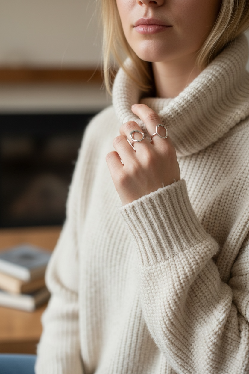 Φαρδύ δαχτυλίδι οβάλ, με σμάλτο ή χωρίς σμάλτο 