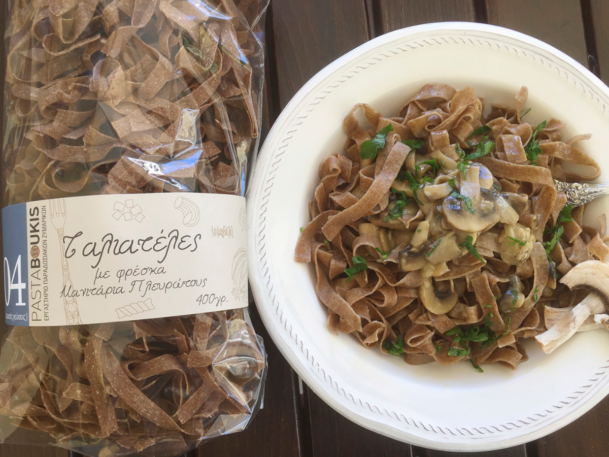 Ταλιατέλες Ολικής 'Αλεσης με Μανιτάρια πλευρώτους