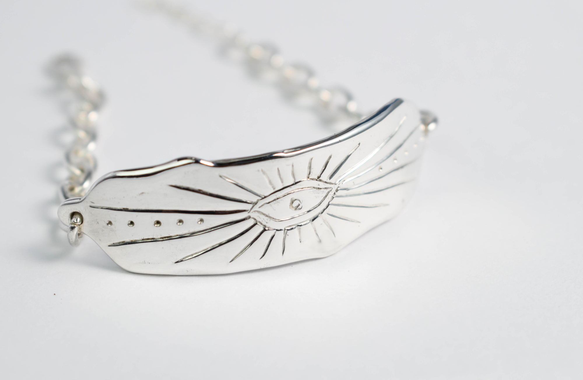 Evil eye tag bracelet