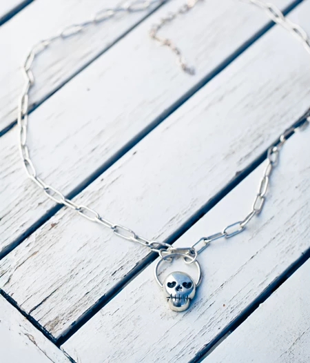 Dead Valentine's Skull Saint κολιέ-Love You to Death Collection