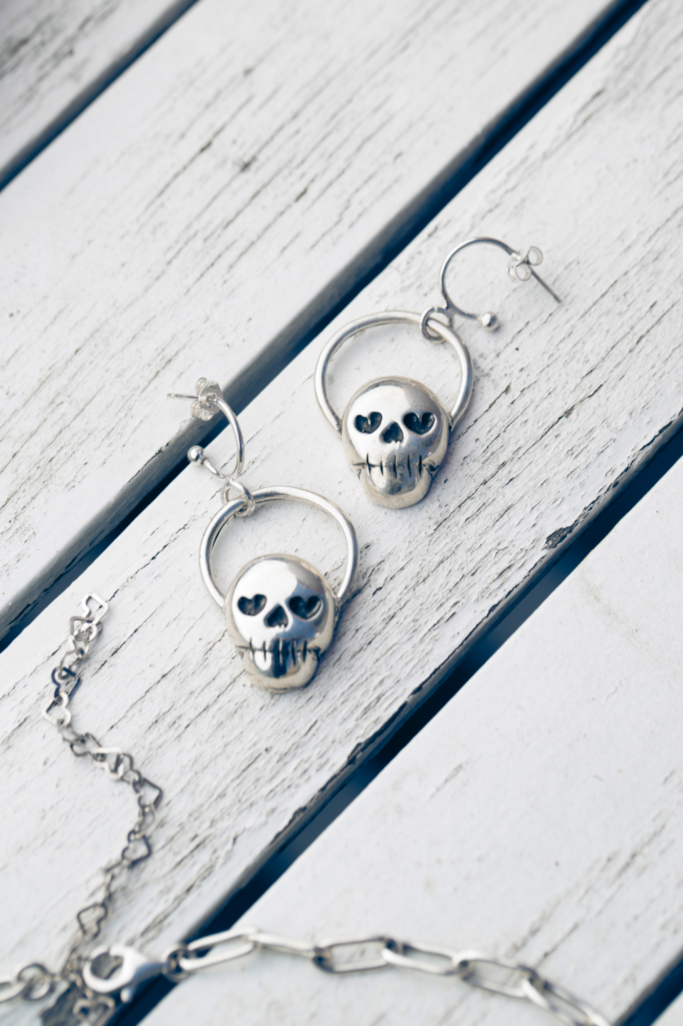 Dead Valentine's Skull Saint σκουλαρίκια κρίκοι-Love You to Death Collection 
