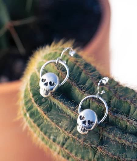 Dead Valentine's Skull Saint σκουλαρίκια κρίκοι-Love You to Death Collection
