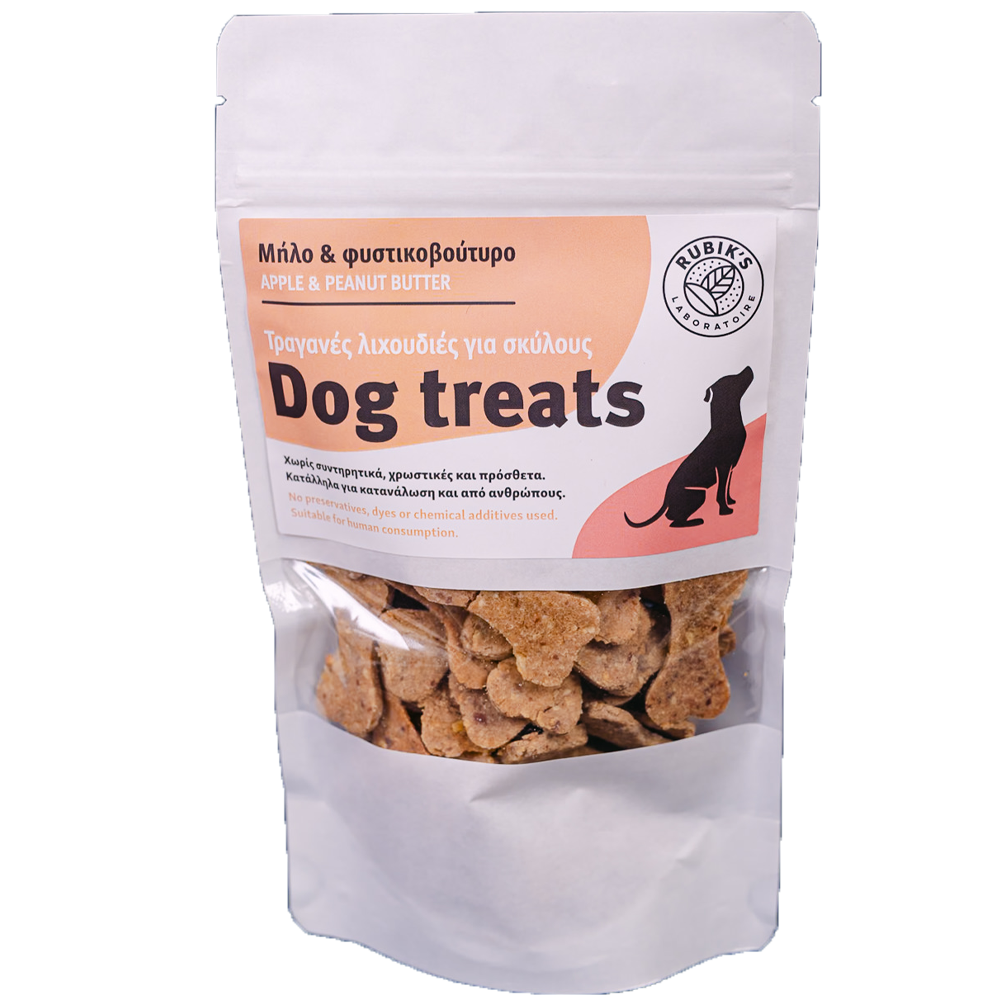 Rubik's Dog Treats Μήλο & Φυστικοβούτυρο. 130 gr