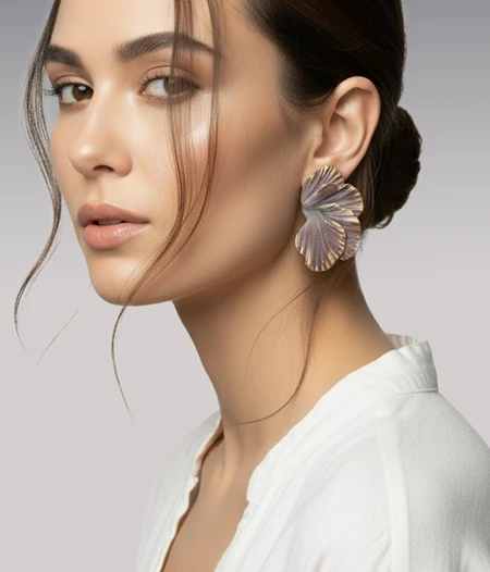 Handmade Polymer clay Earring Petal