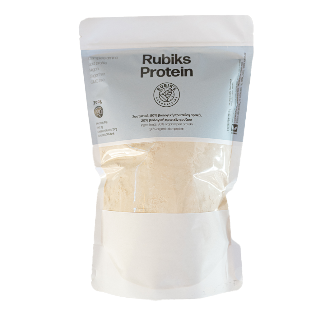 Rubik's Laboratoire Vegan Protein Powder 80% Organic Pea Powder 20% Organic Rice Powder 700gr