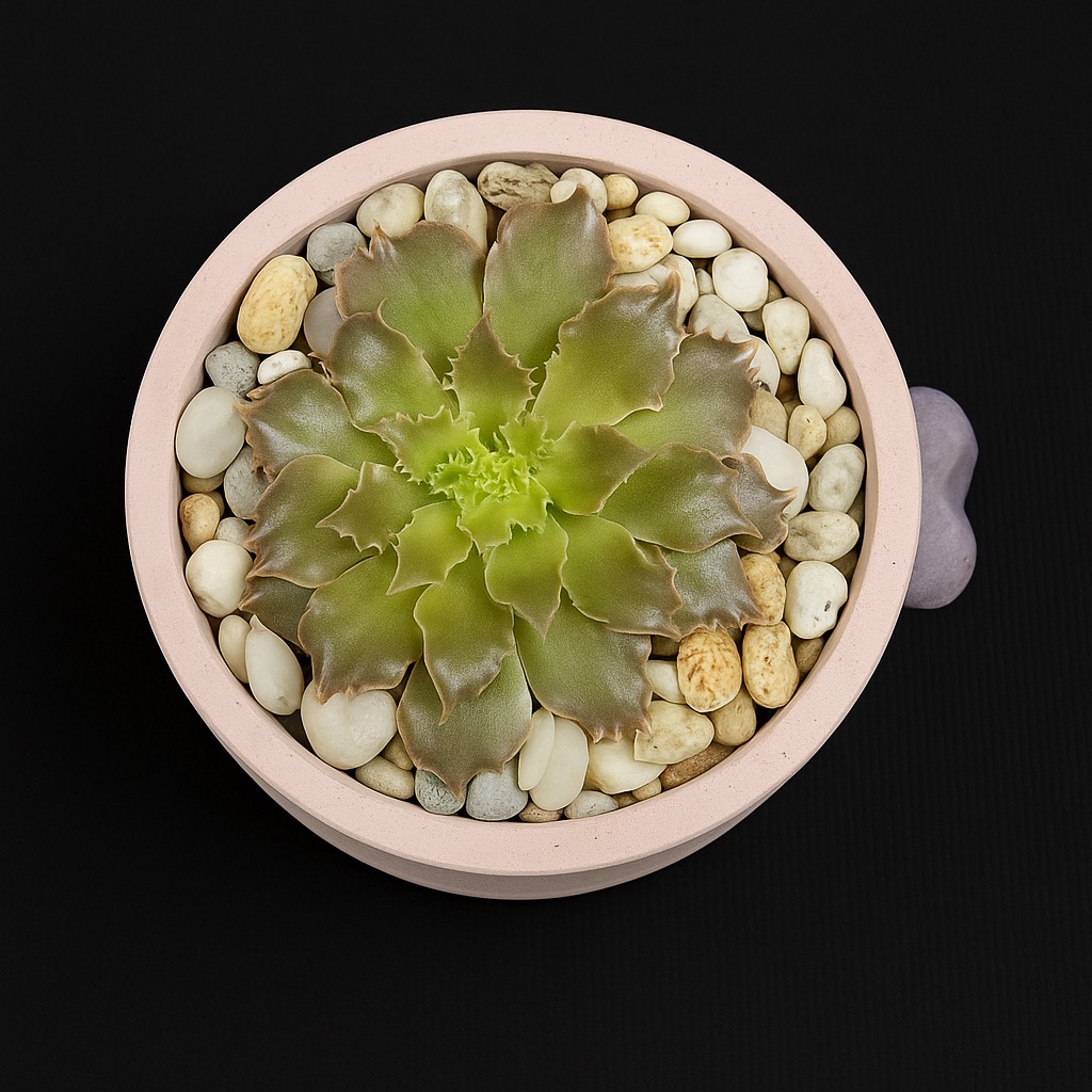 Graptoperia 'Starfire' / pink love container