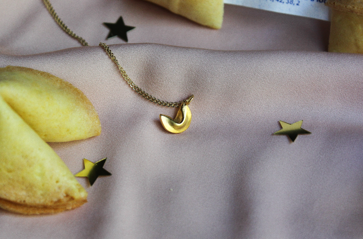 Fortune Cookie Necklace