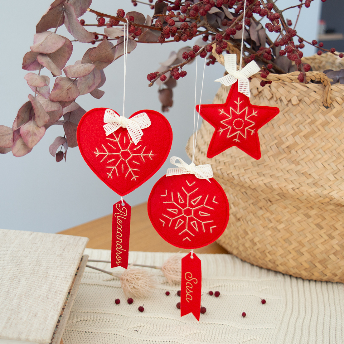 Χριστουγεννιάτικα Στολίδια – Χιονονιφάδες (Σετ των 3)