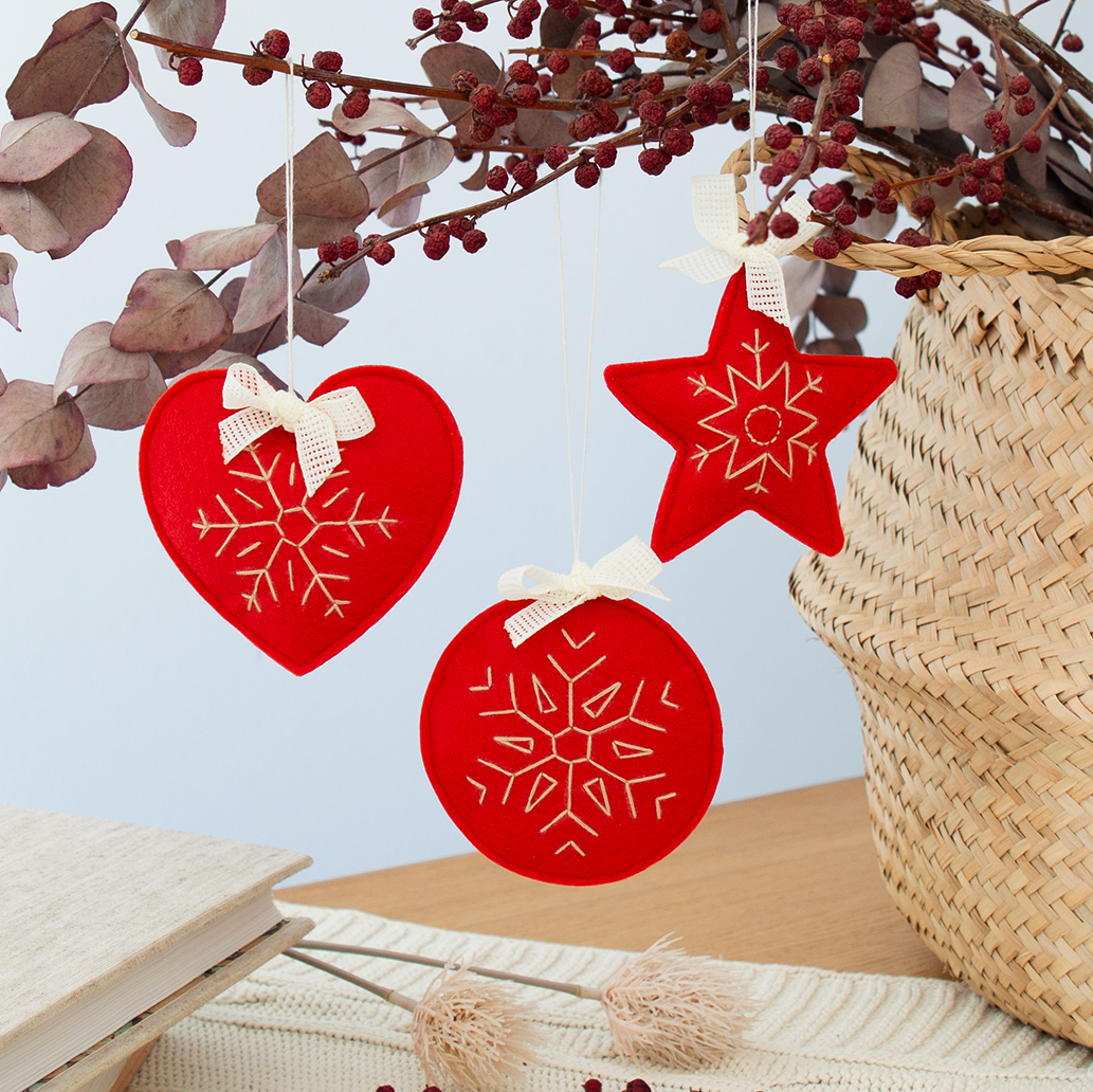 Χριστουγεννιάτικα Στολίδια – Χιονονιφάδες (Σετ των 3)