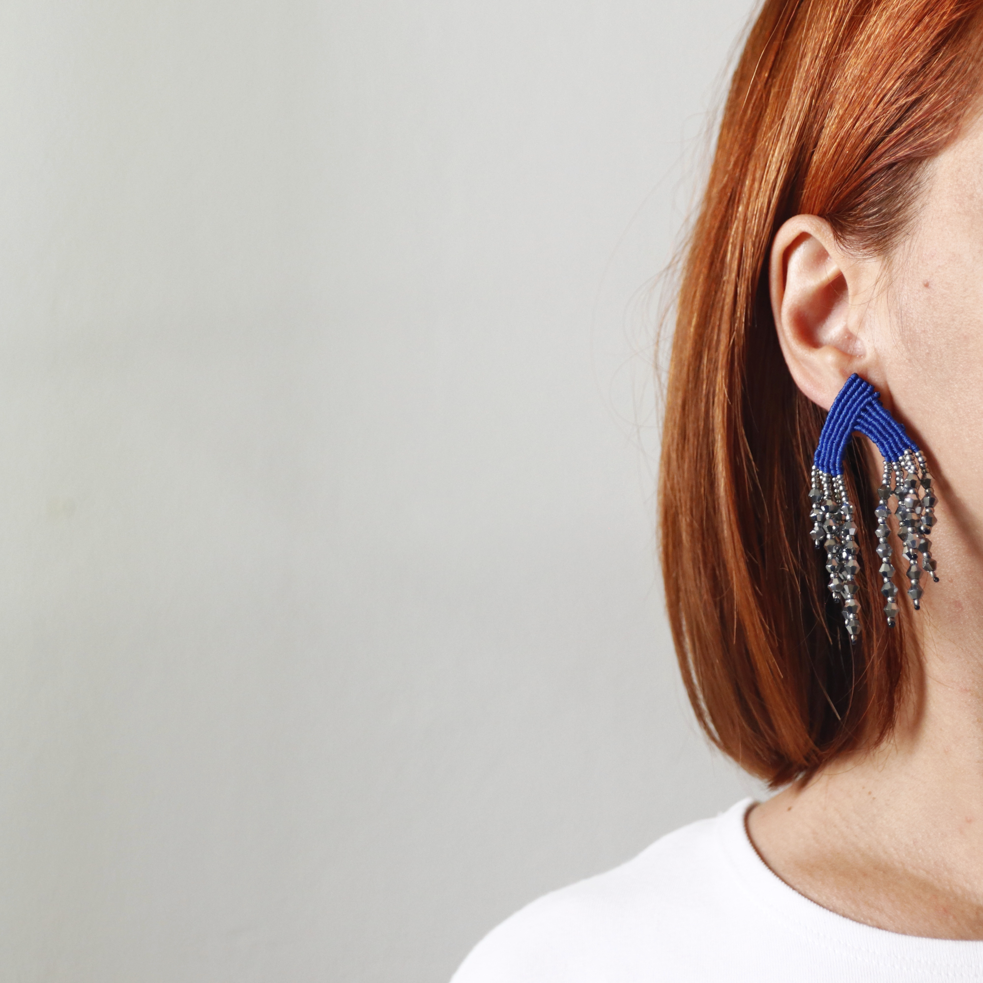 Μοναδικά χειροποίητα σκουλαρίκια μακραμέ 