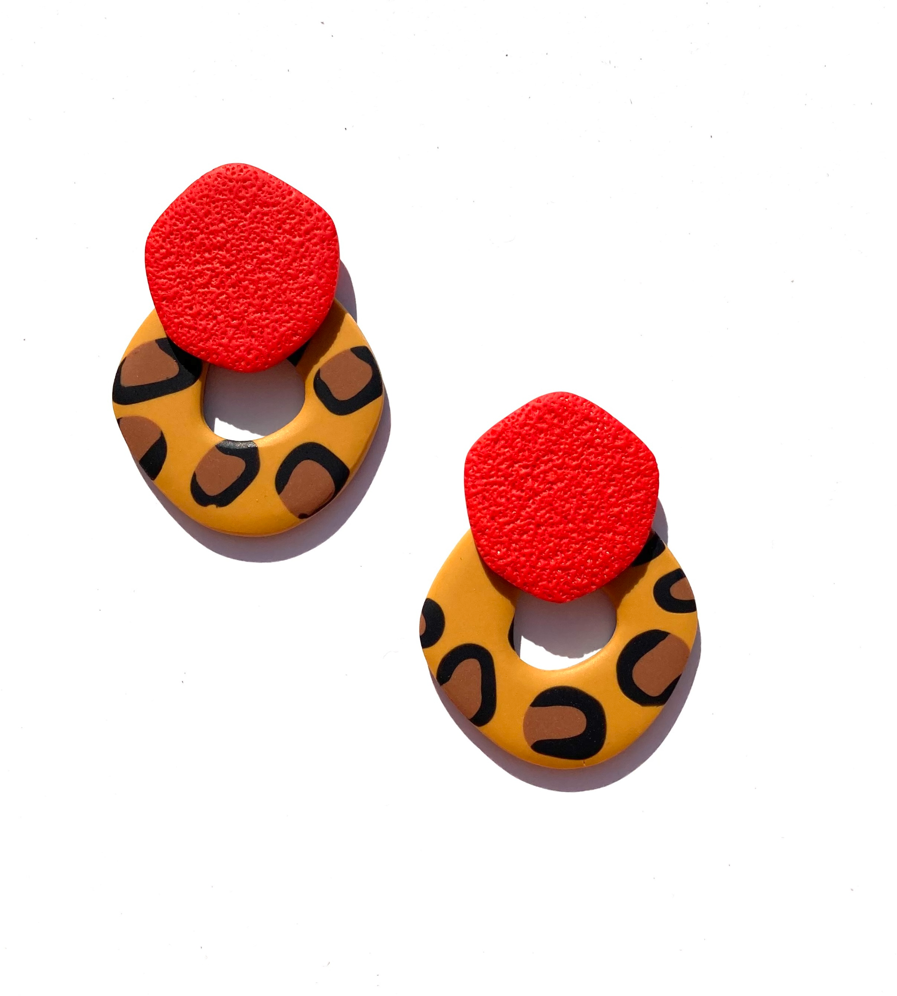 Σκουλαρίκια Leander καφέ και λιλά


