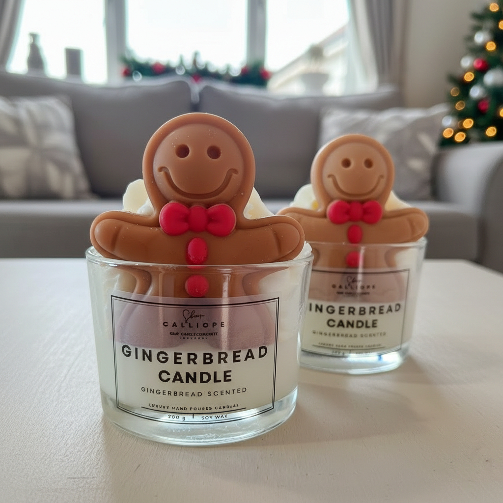 Gingerbread Candle - Χριστουγεννιάτικο Κερί με άρωμα Gingerbread