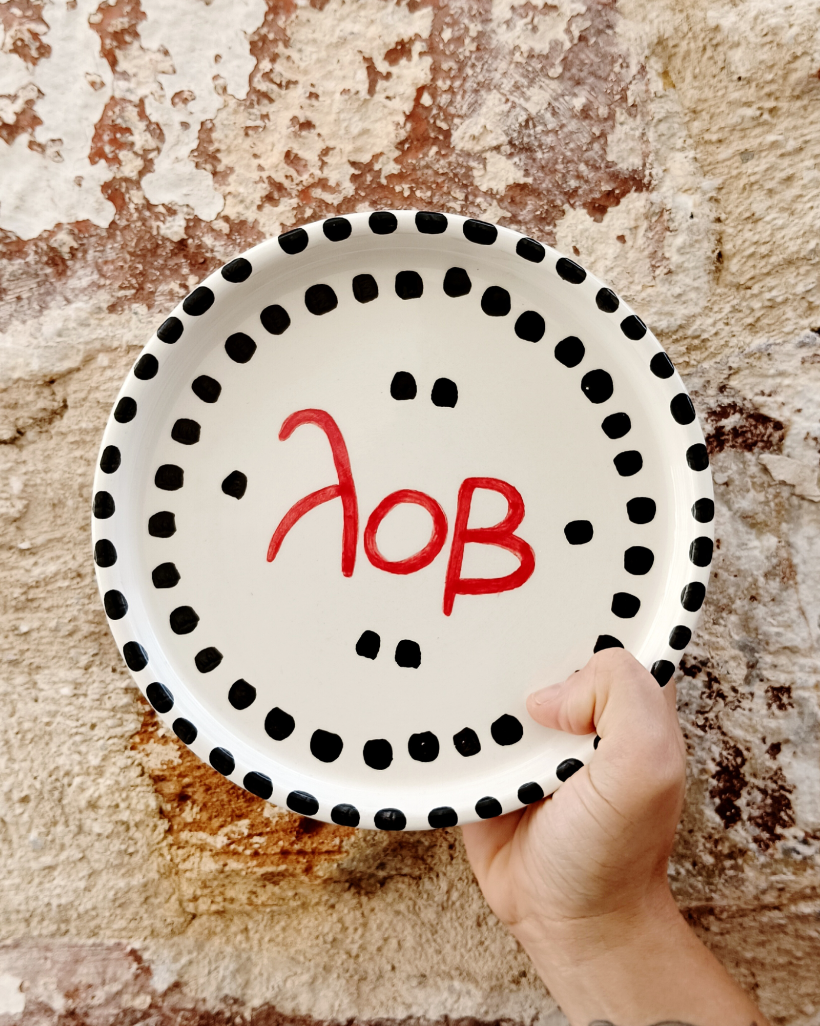 CERAMIC PLATE 'λοβ'