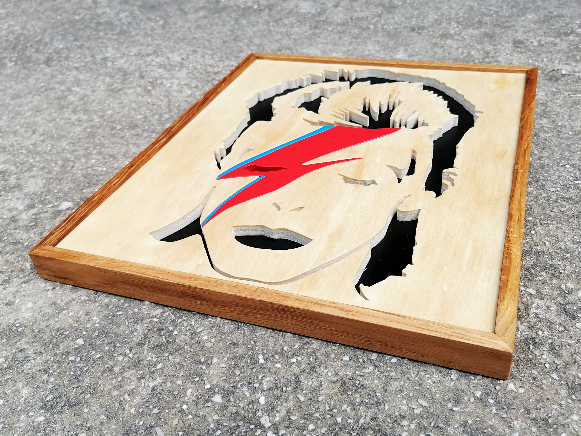 David Bowie wood art