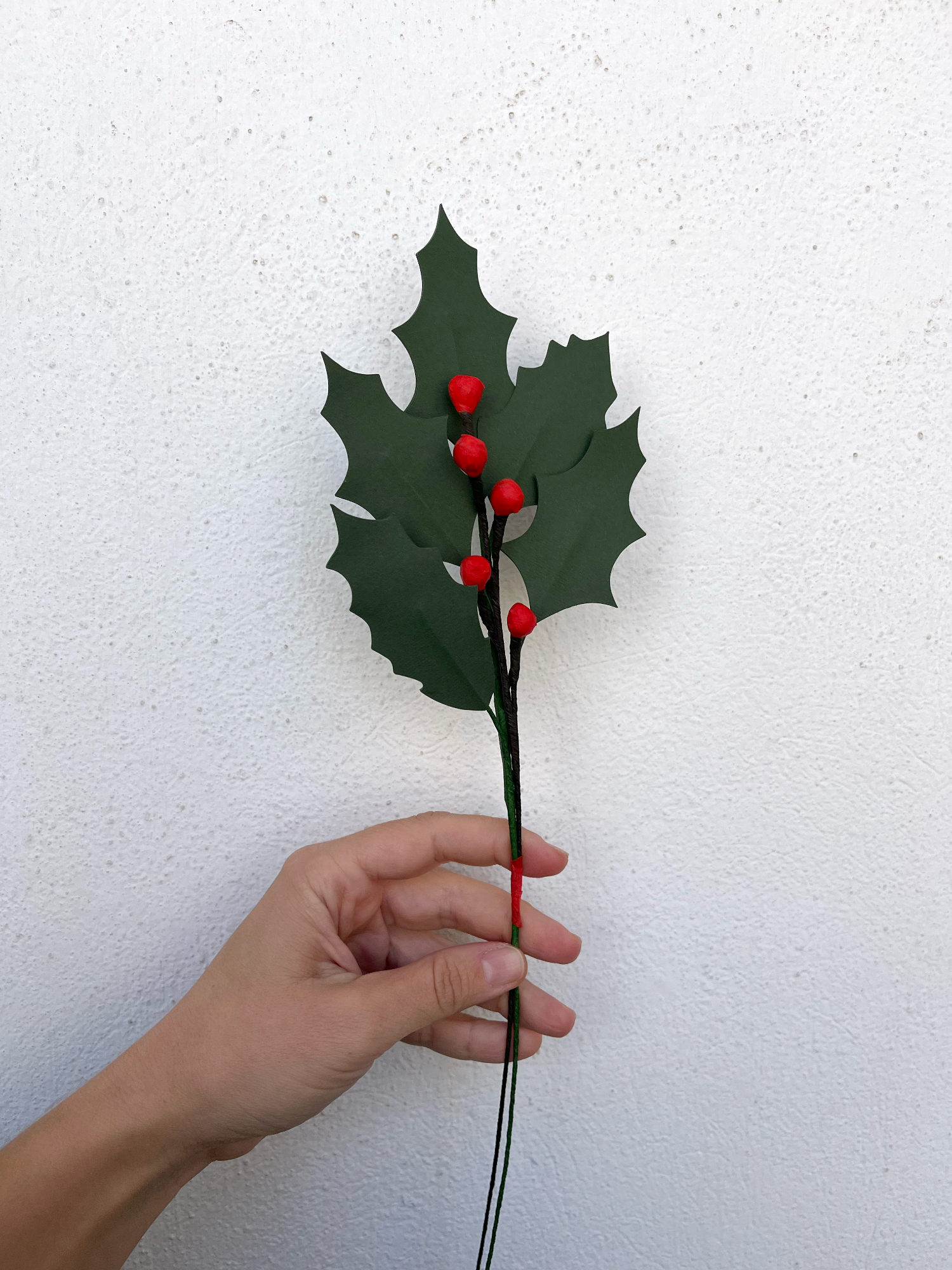 Paper Holly Branch
