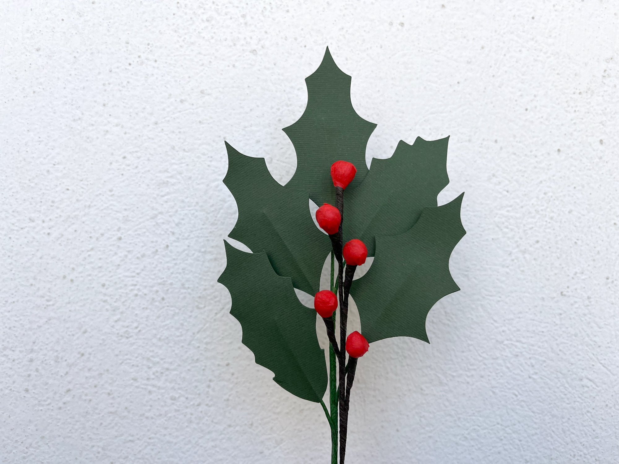 Paper Holly Branch