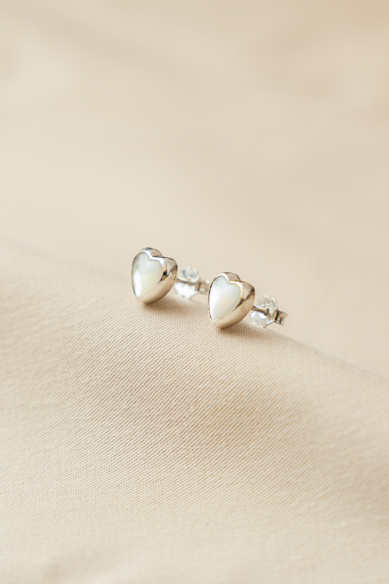 Pearl Heart Earrings