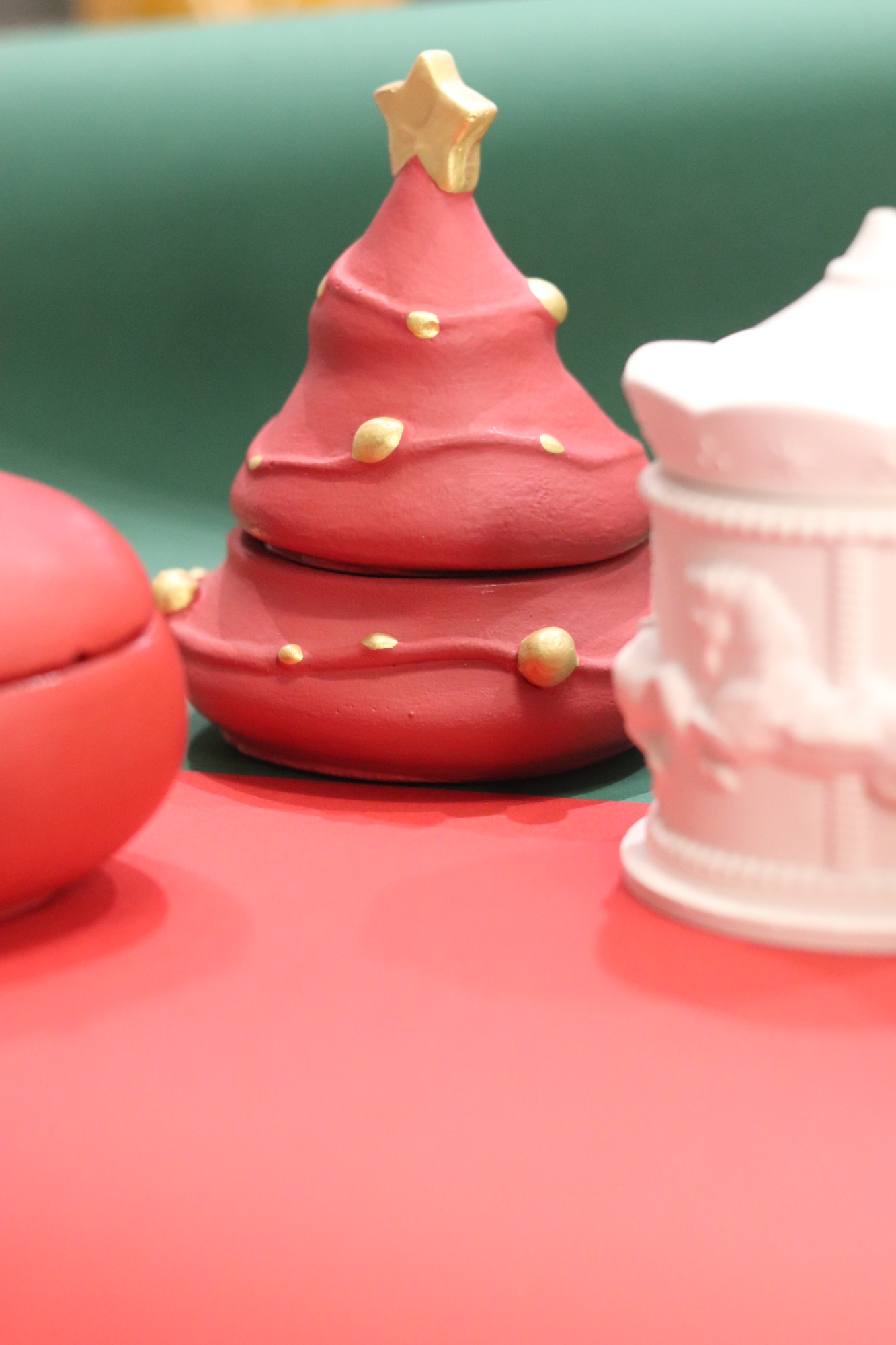 Concrete Christmas tree candle