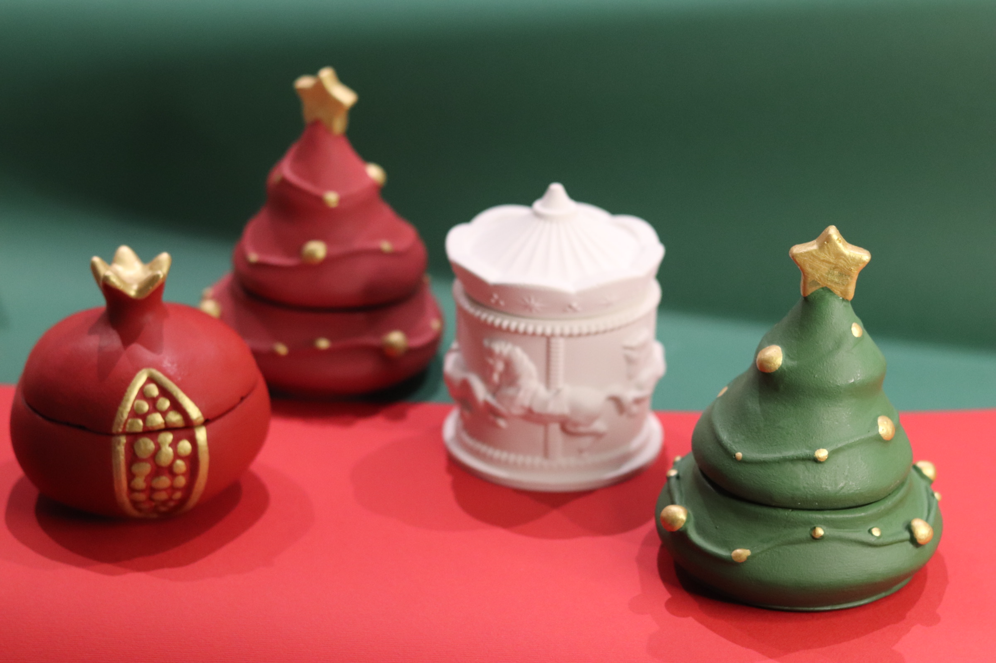 Concrete Christmas tree candle